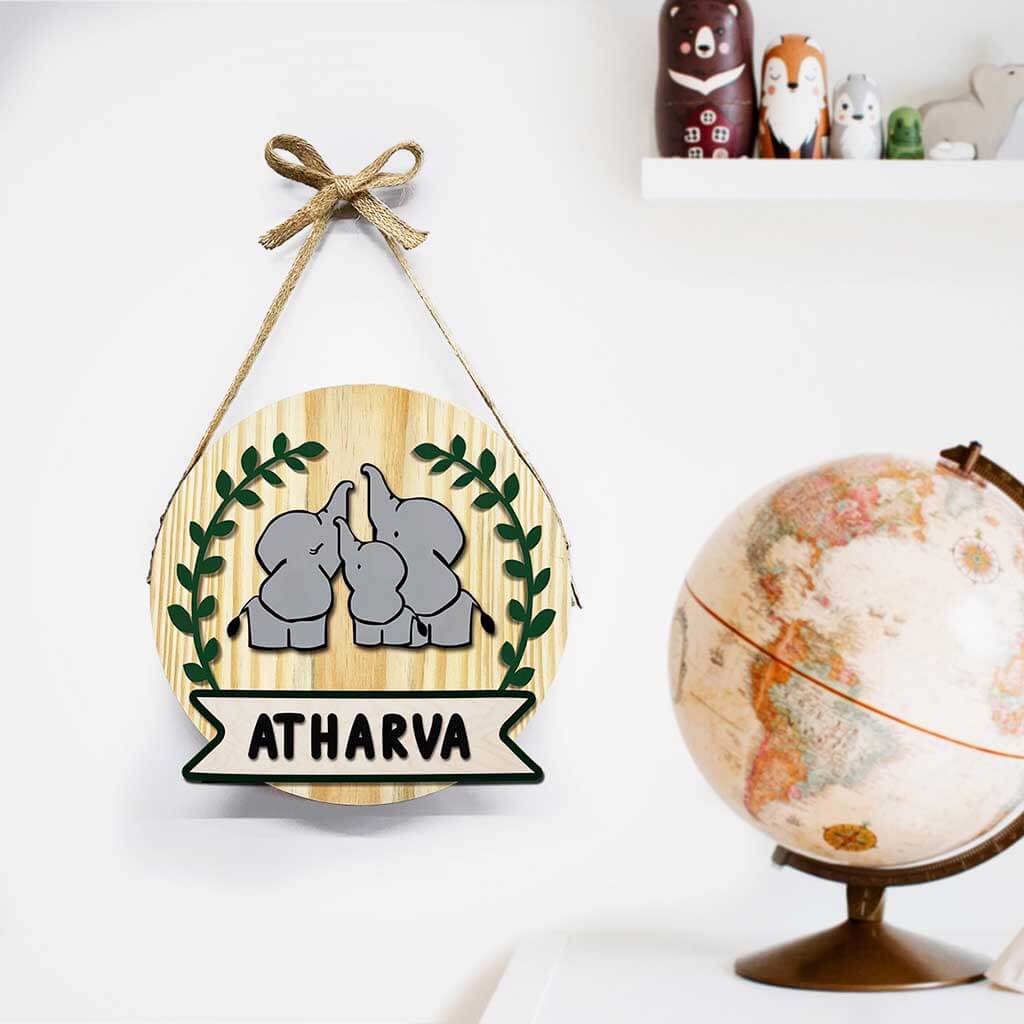 Personalized Wooden Elly Wall Lamp