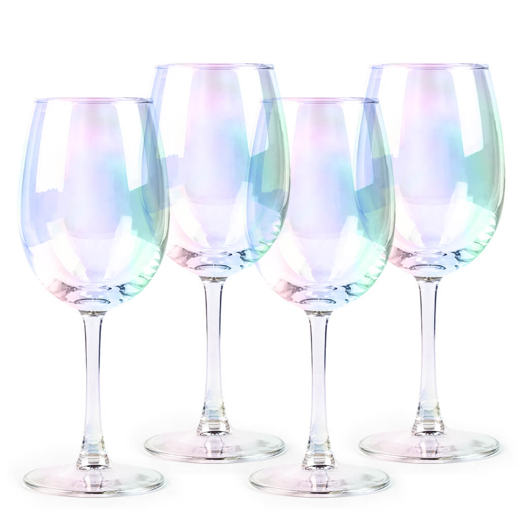 Rainbow Wine Glasses - Set of 4
