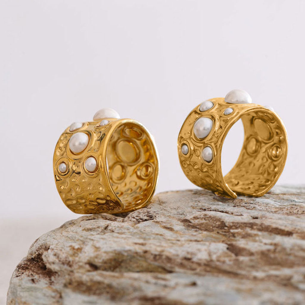 Pearl Studded Statement Ring