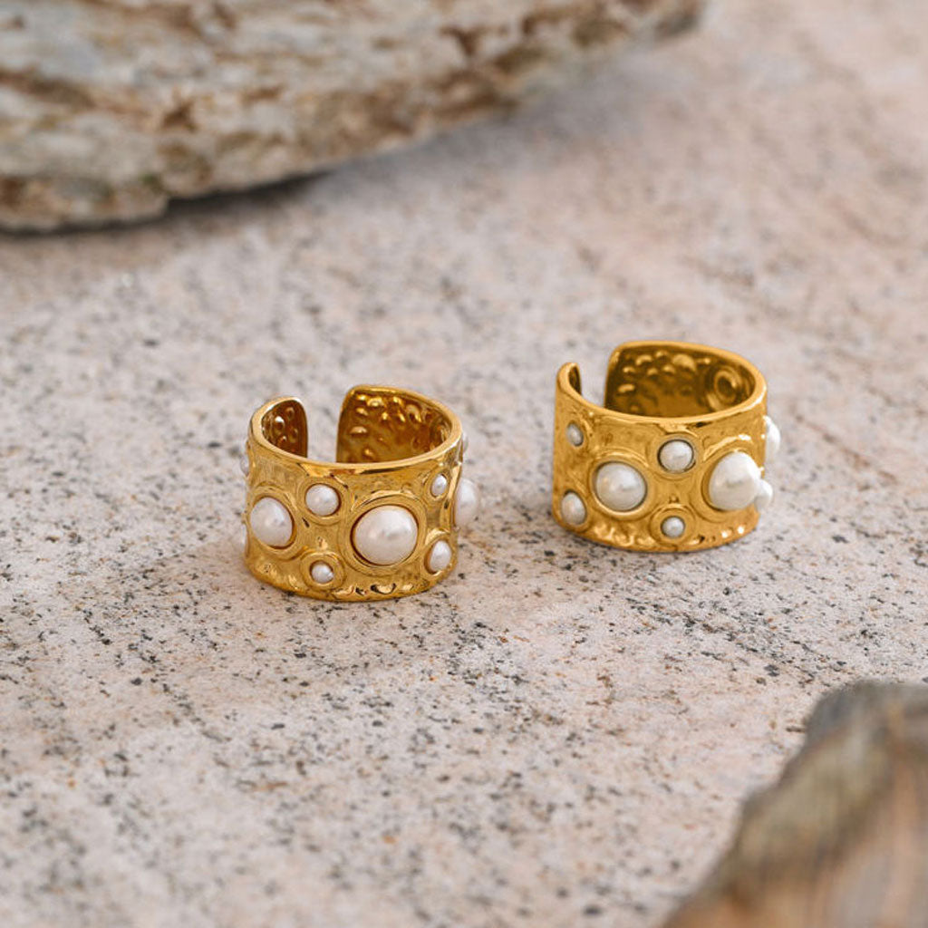 Pearl Studded Statement Ring