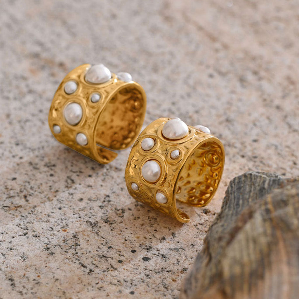 Pearl Studded Statement Ring