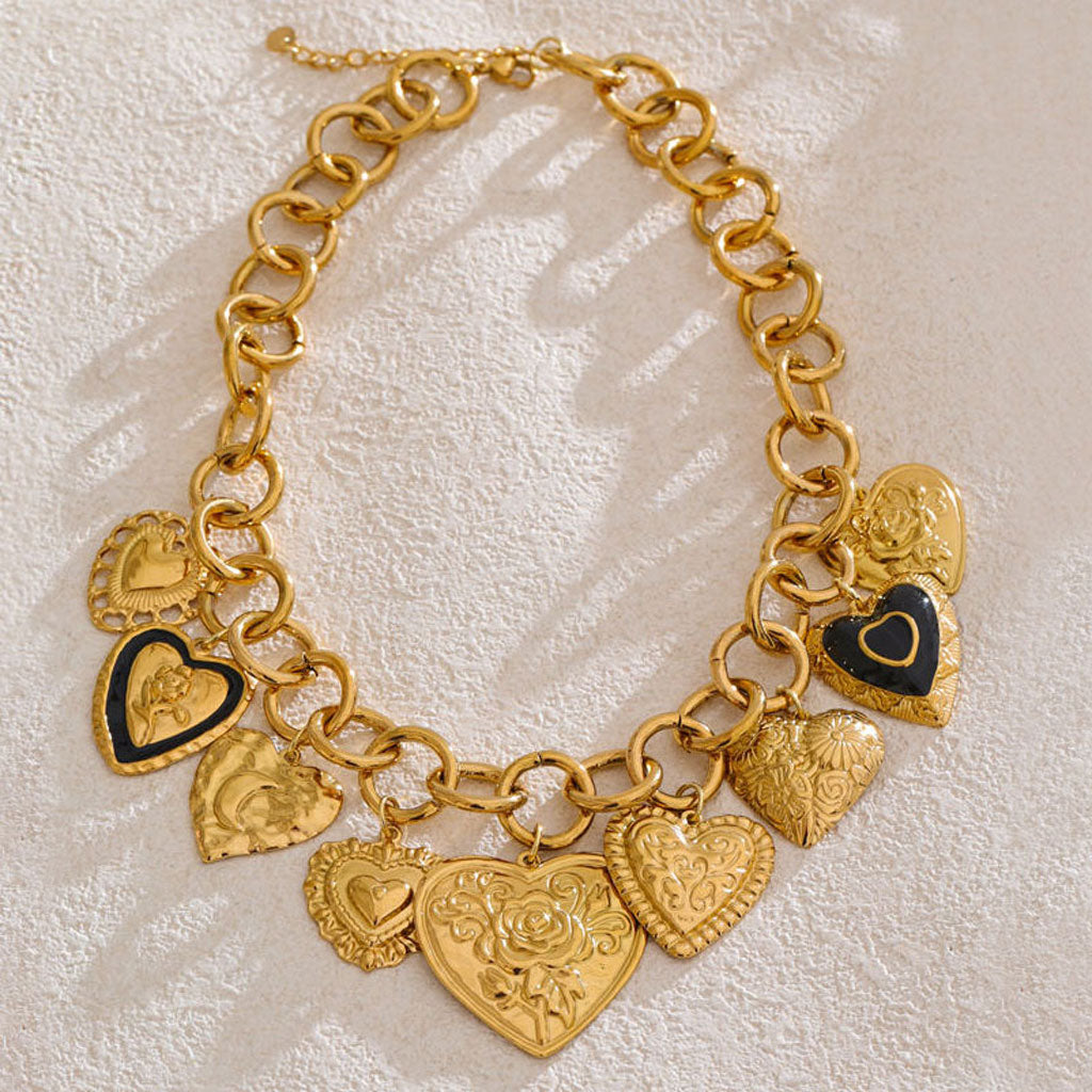 Vintage Heart Charm Necklace