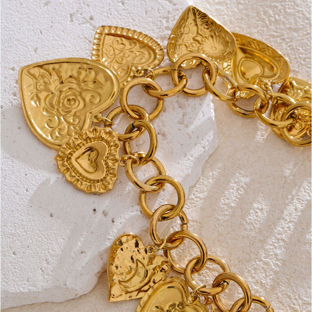 Vintage Heart Charm Necklace