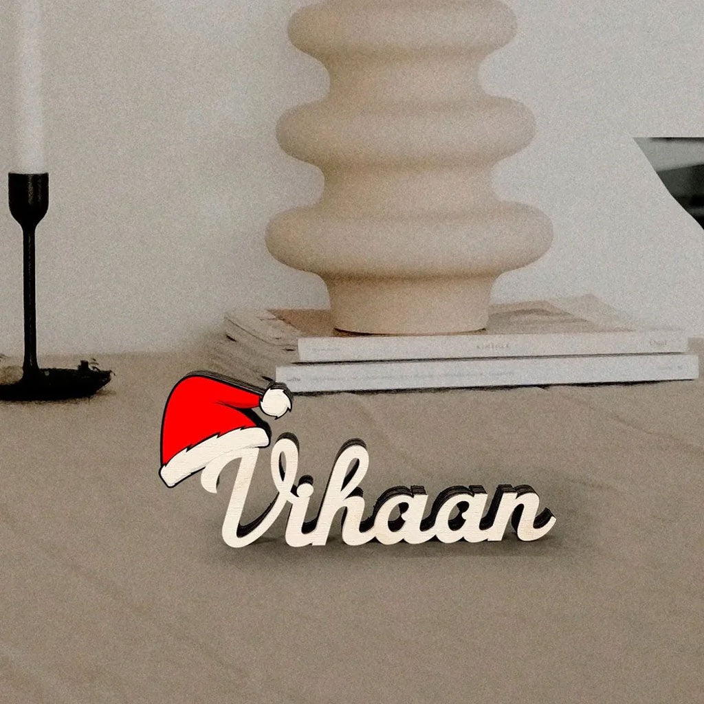 Personalised Christmas Wooden Name Fridge Magnets