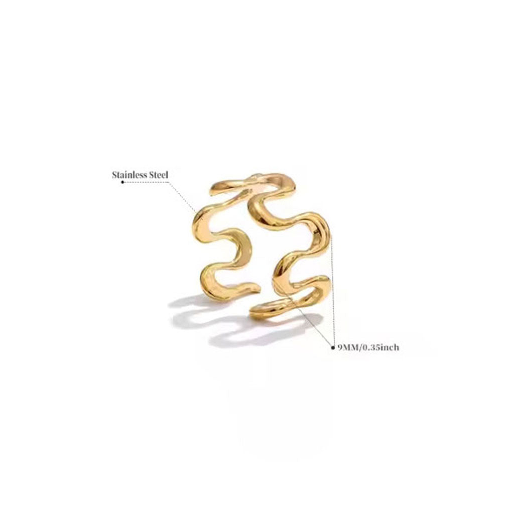 Wavy Open Band Ring