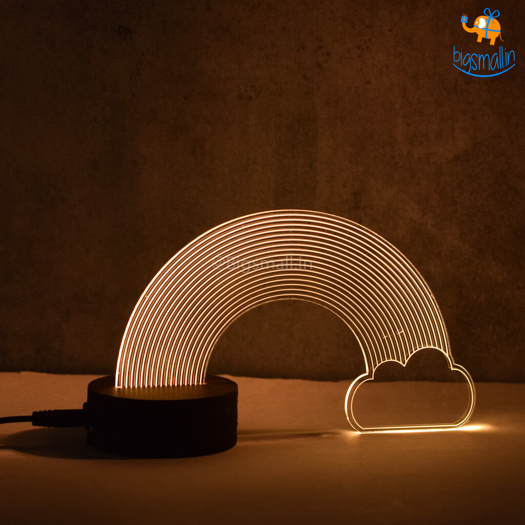 3D Rainbow & Cloud Hologram Lamp