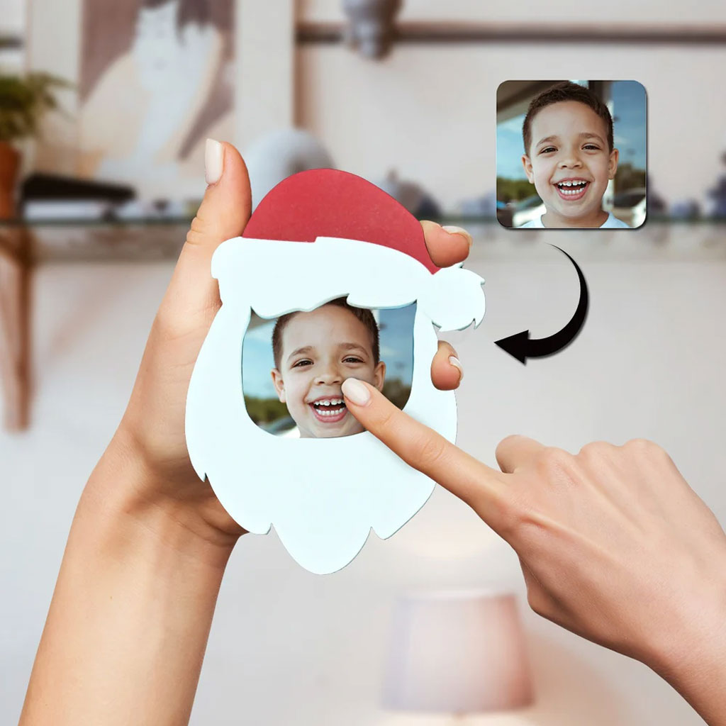 Santa Face Photo Fridge Magnets