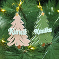 Personalised Christmas Tree Shaped Ornaments