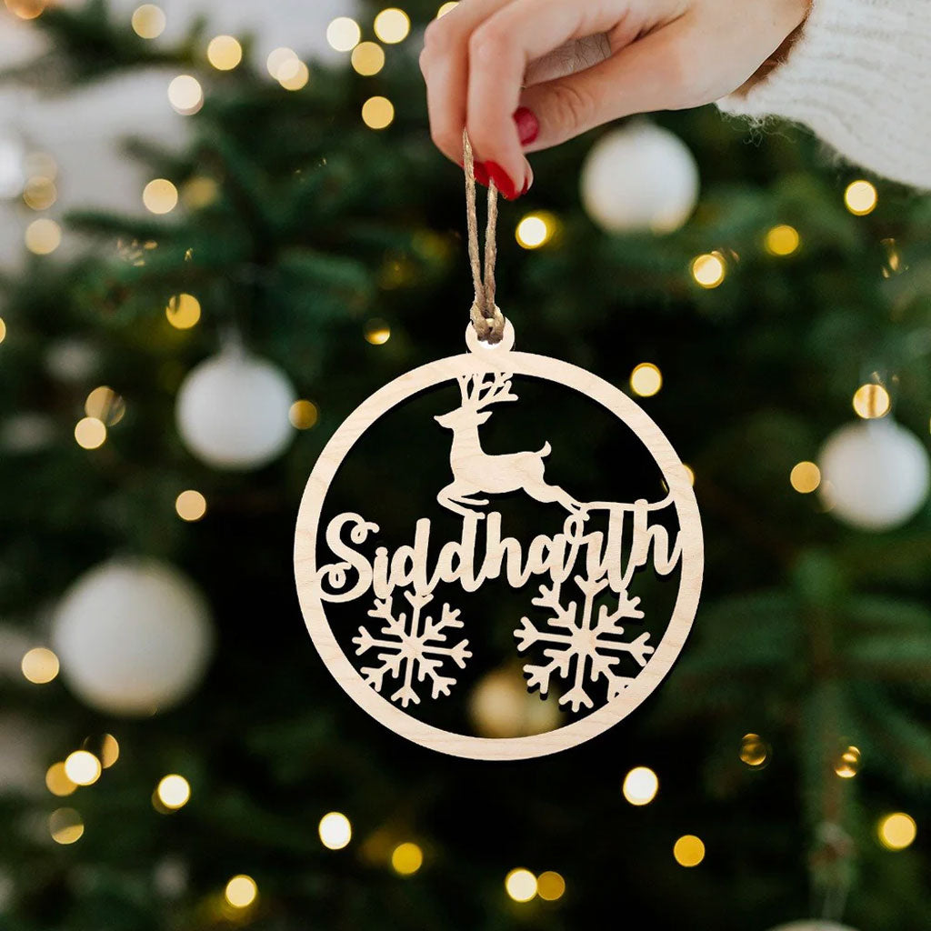 Personalised Name Wooden Ornament