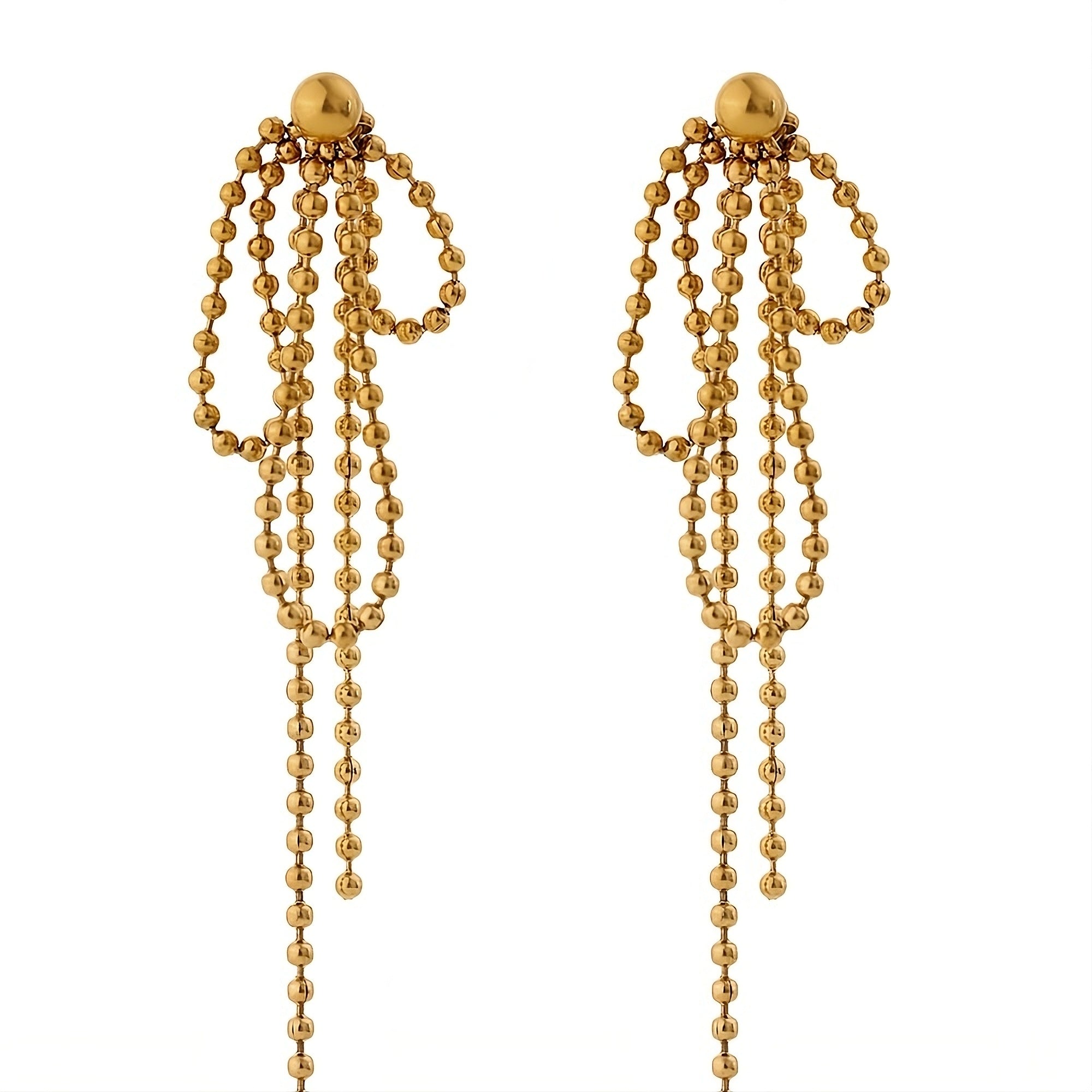 Ball Chain Cascade Earrings