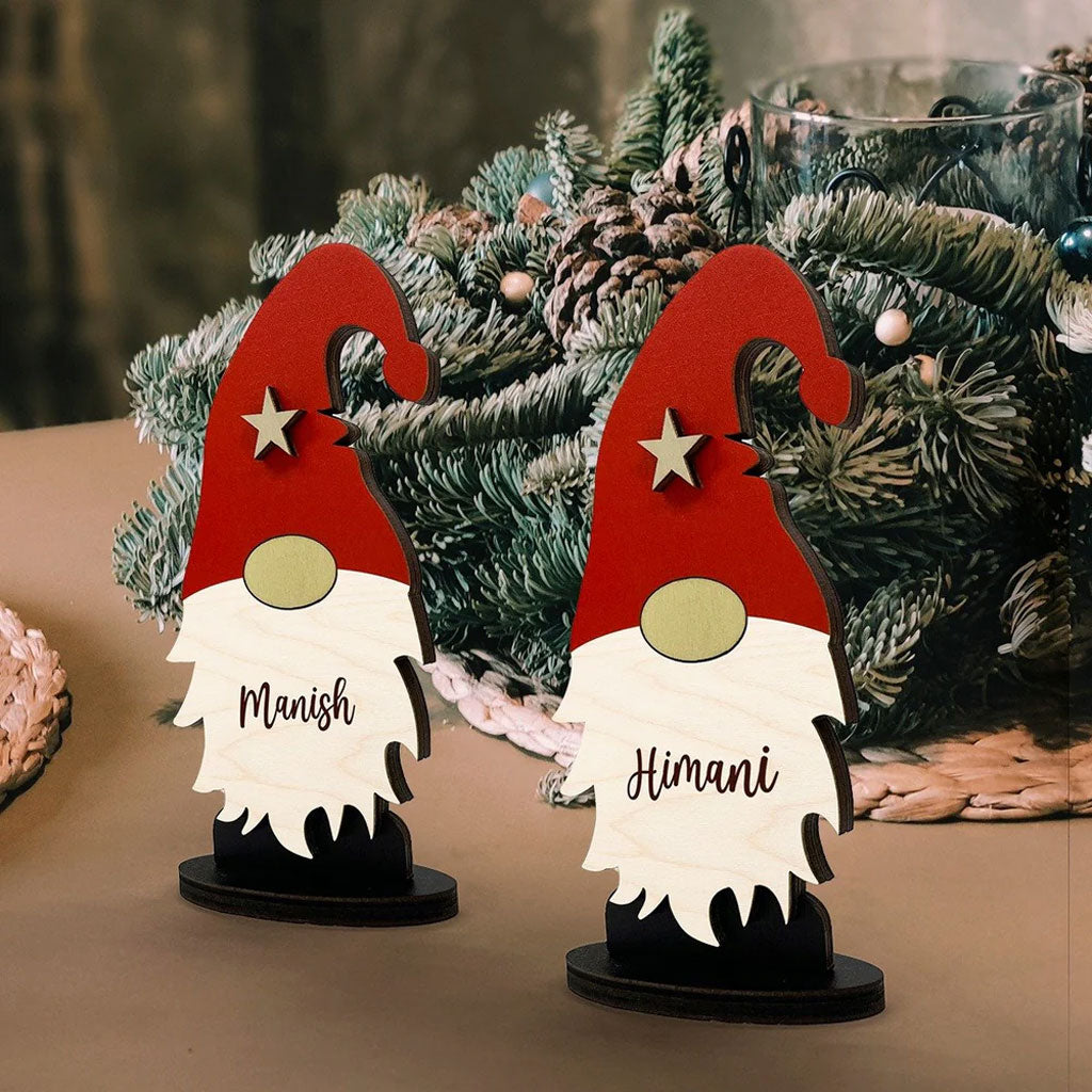 Personalised Wooden Christmas Gnomes