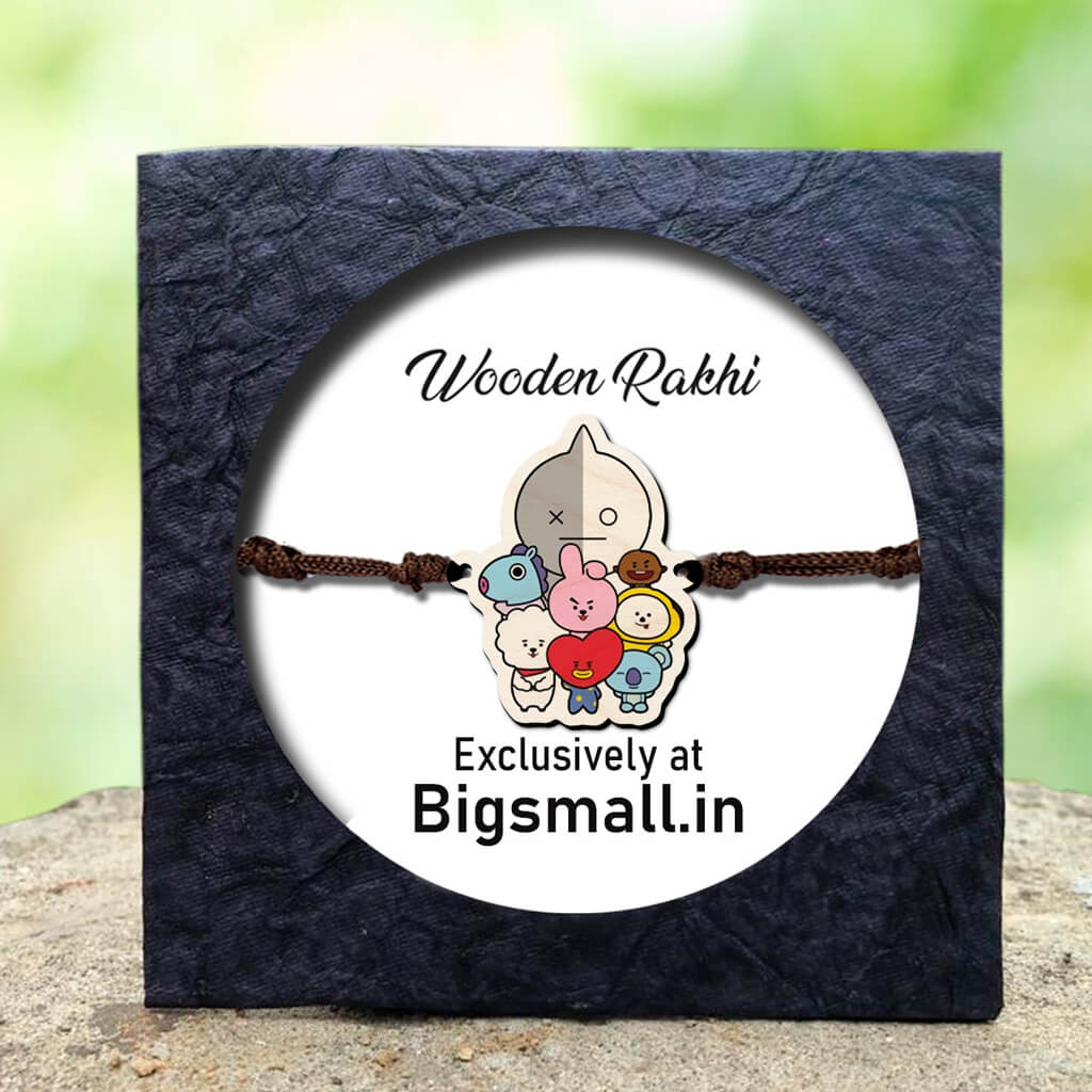 BTS BT21 Wooden Rakhi