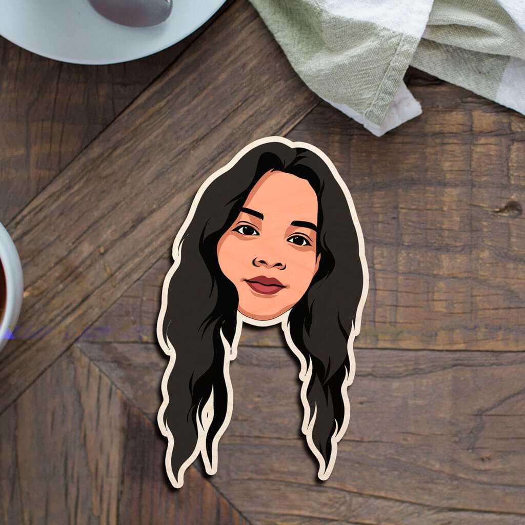 Personalized Caricature Wooden Fridge Magnet