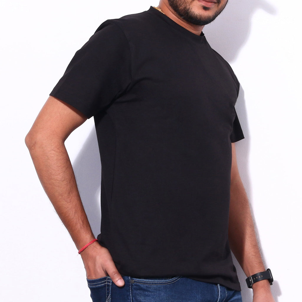 Classic Black Round Neck T-Shirt