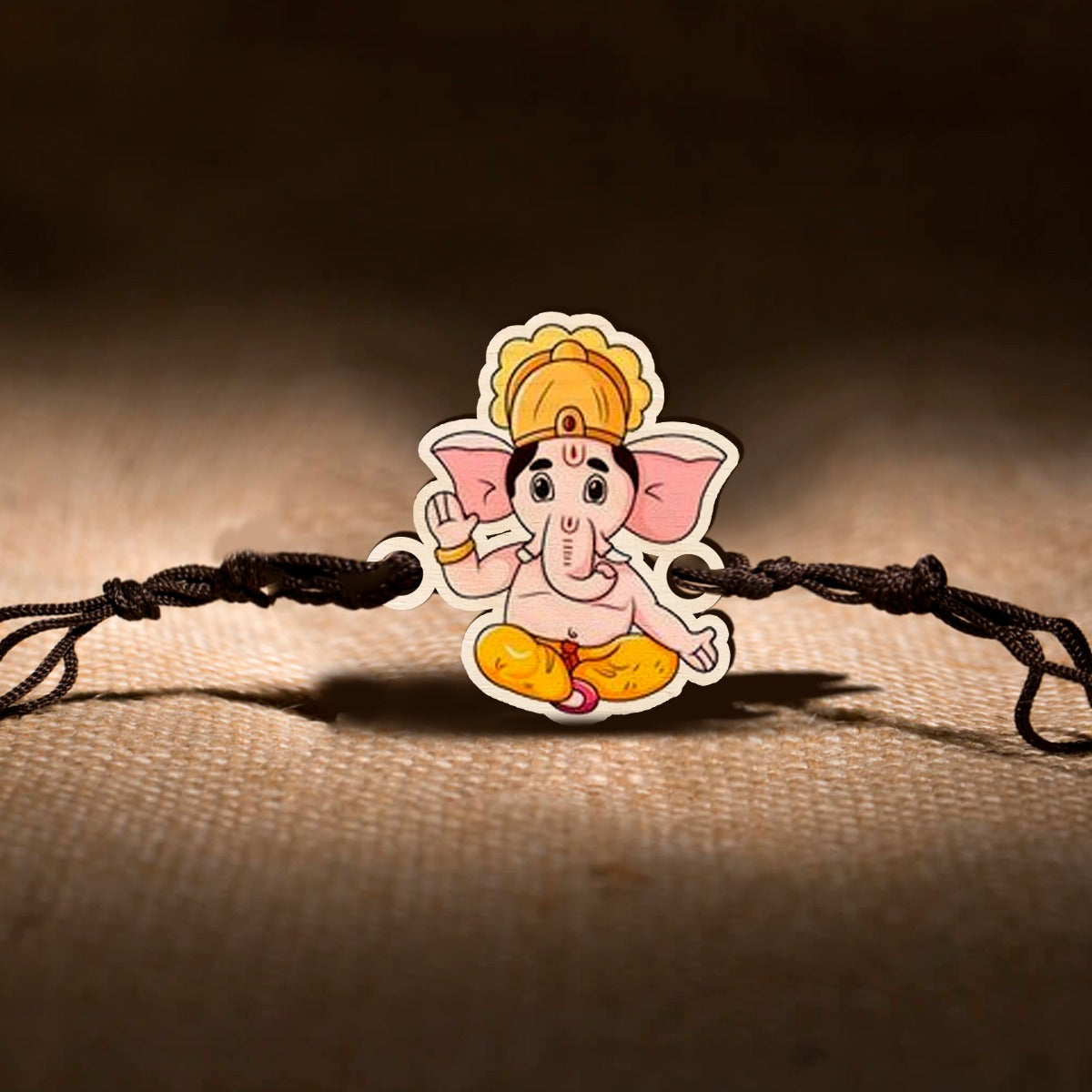 Ganesha Wooden Kids Rakhi