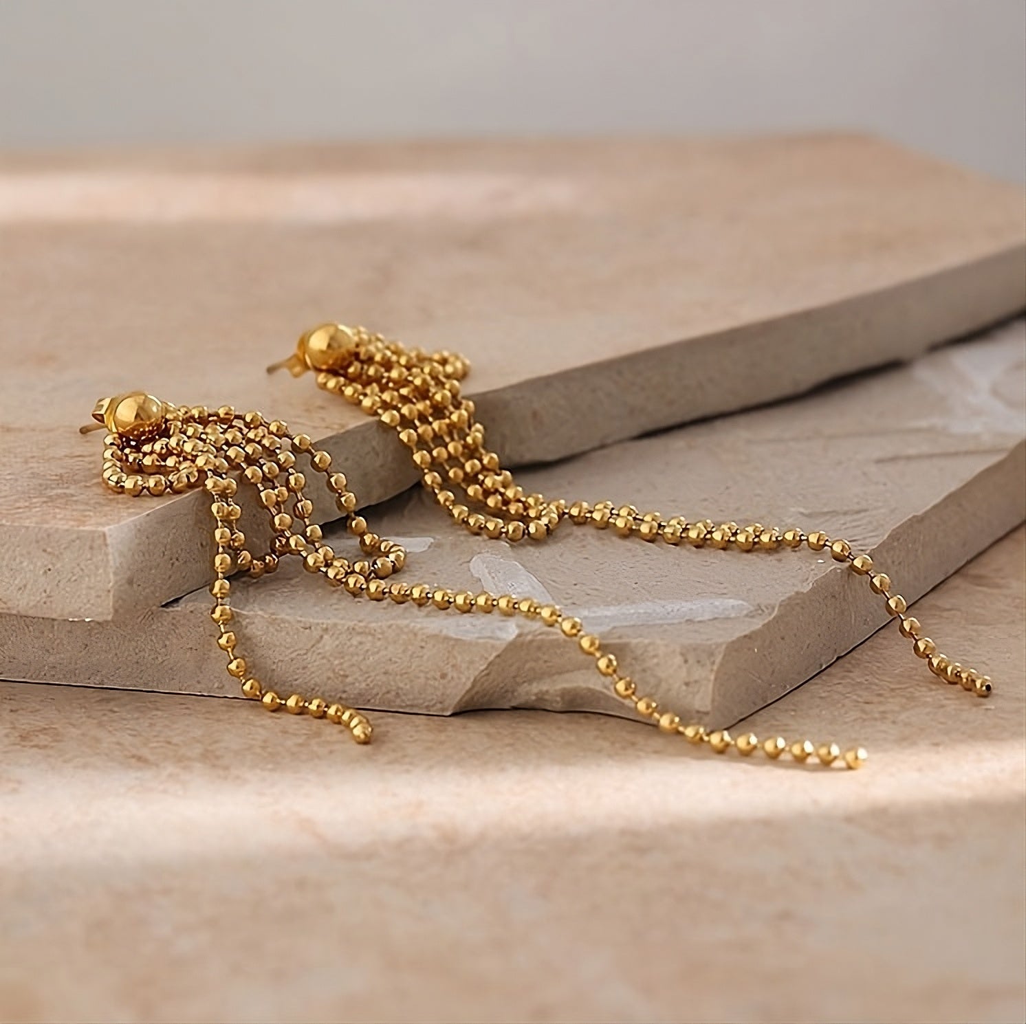 Ball Chain Cascade Earrings