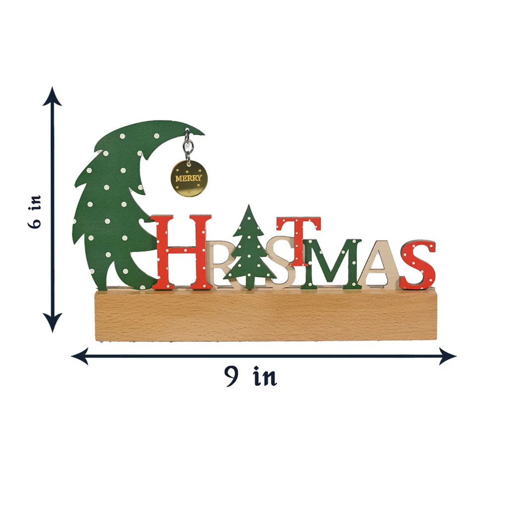 Wooden Christmas Table Décor – Festive Letter Design