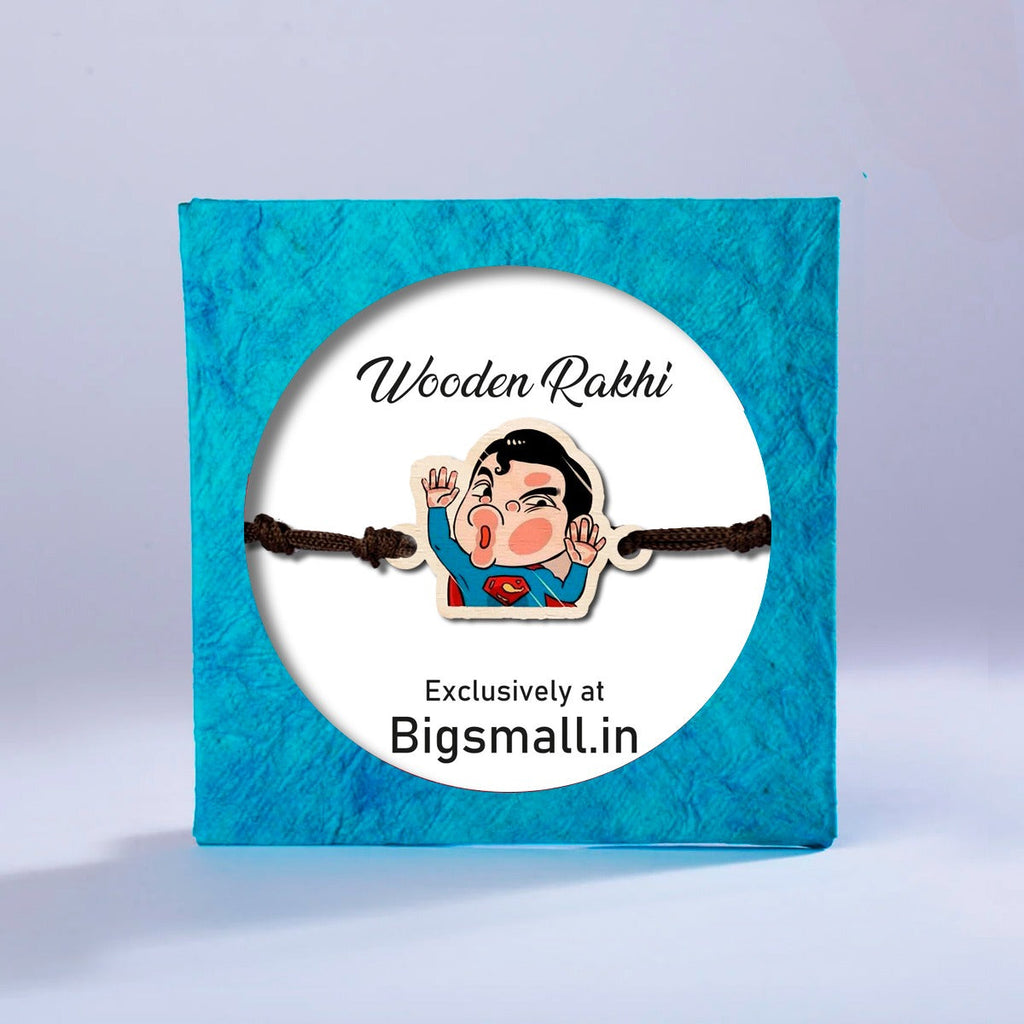 Superman Wooden Rakhi