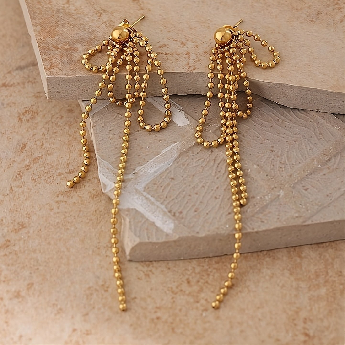Ball Chain Cascade Earrings