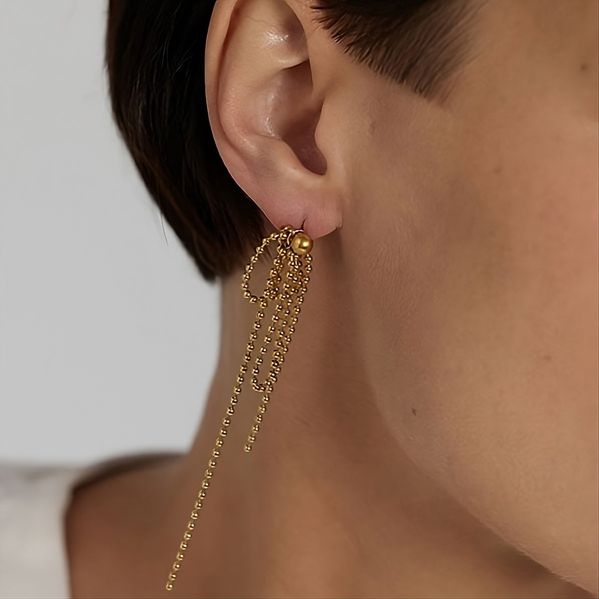 Ball Chain Cascade Earrings