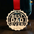 Personalized Best Dad Wooden Medal | COD Not Available