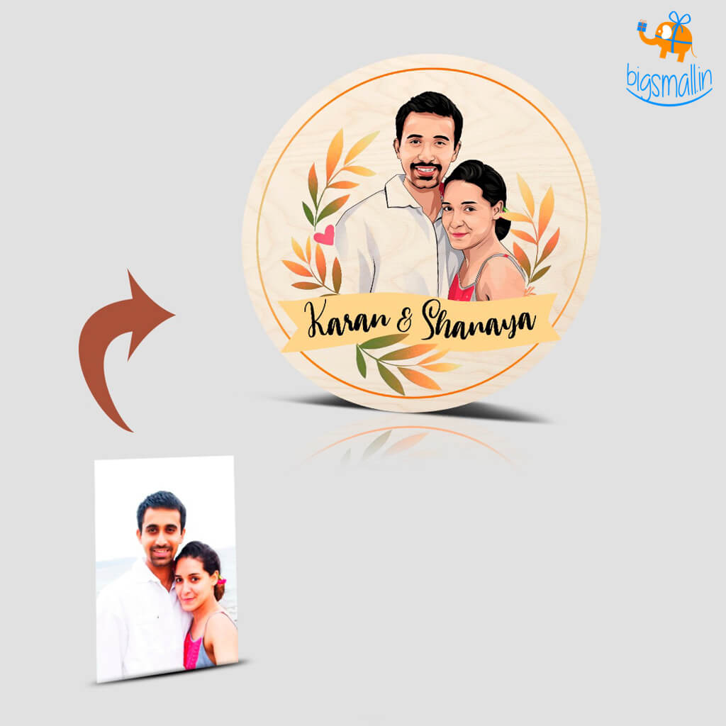 Personalized Caricature Round Name Plate