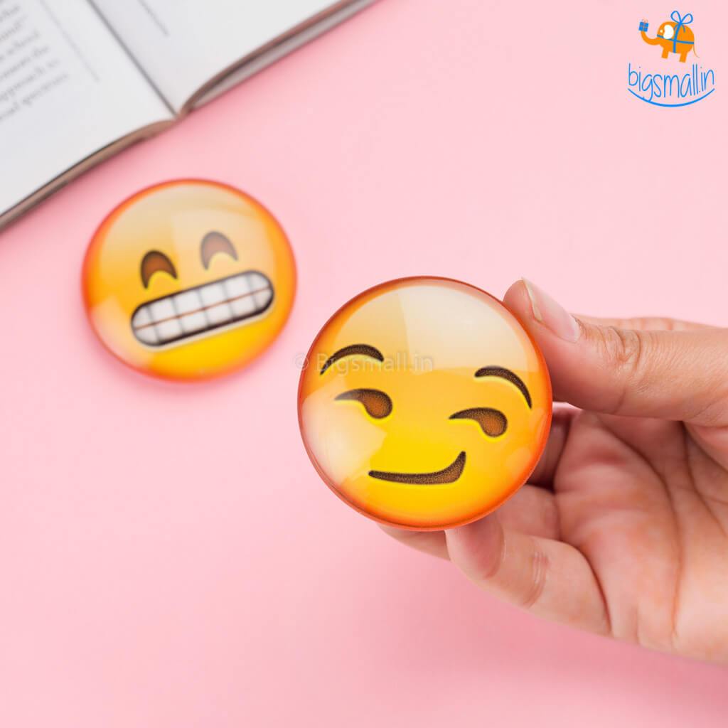 Emoji Crystal Glass Fridge Magnets- Set of 2