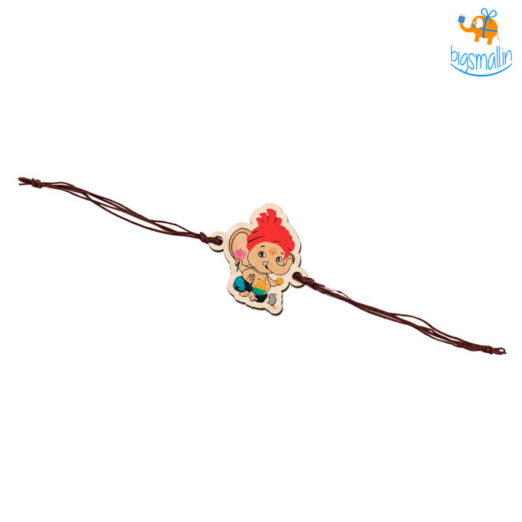 Ganesha Wooden Kids Rakhi