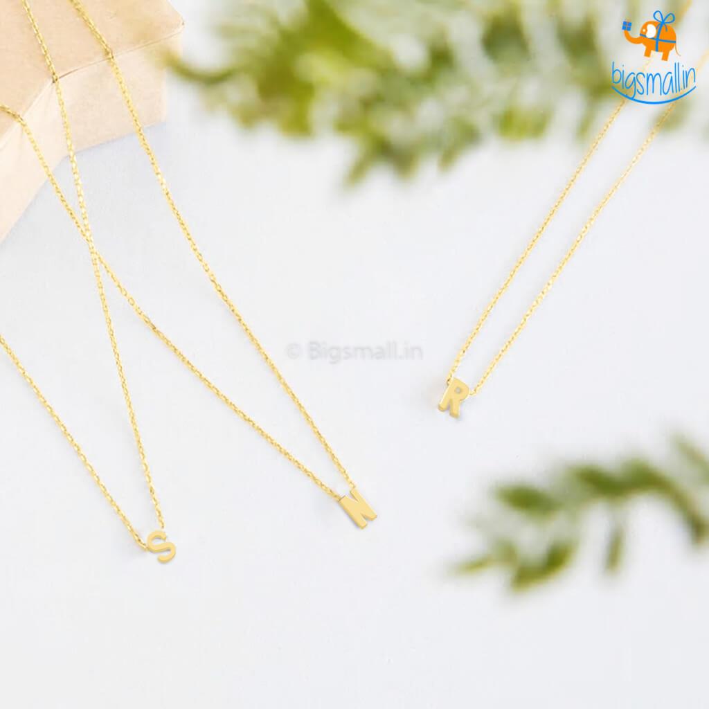 Initials Pendant With Chain