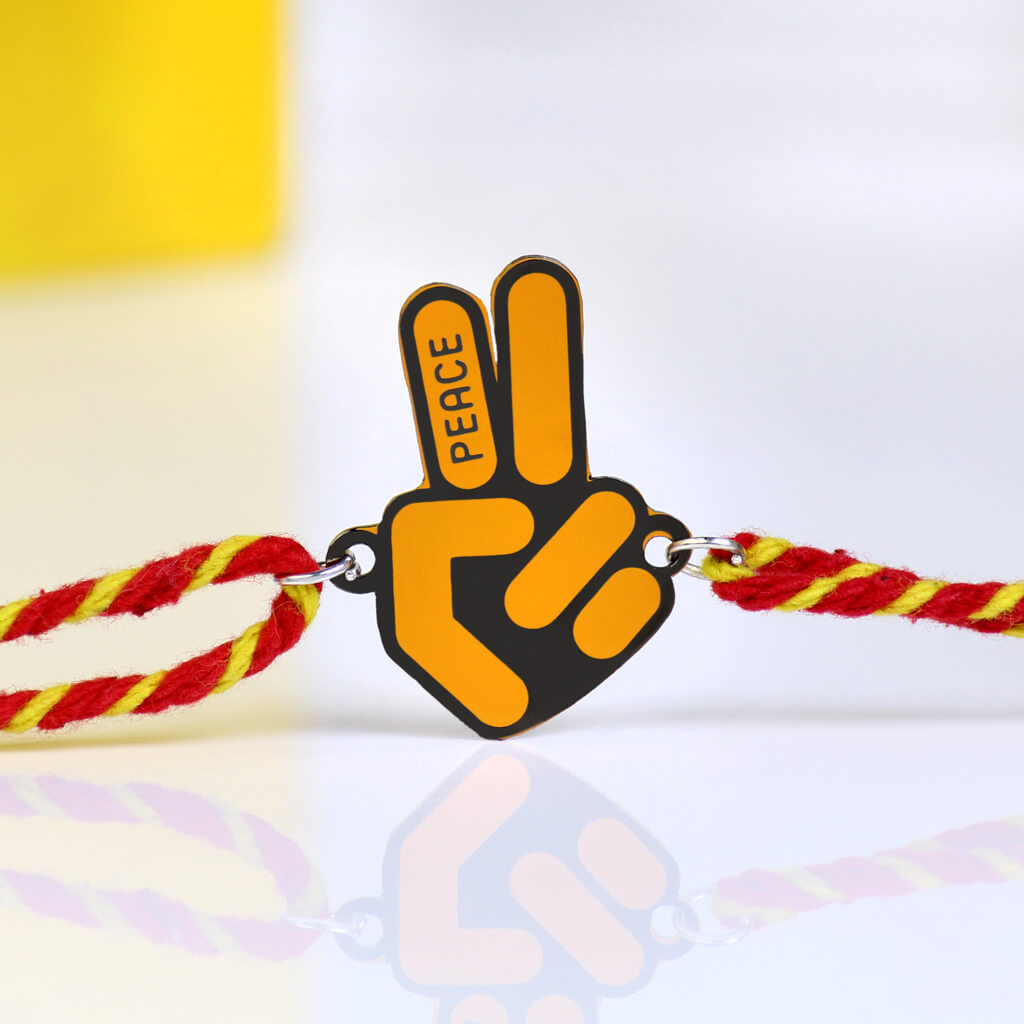 Peace Metallic Fancy Rakhi