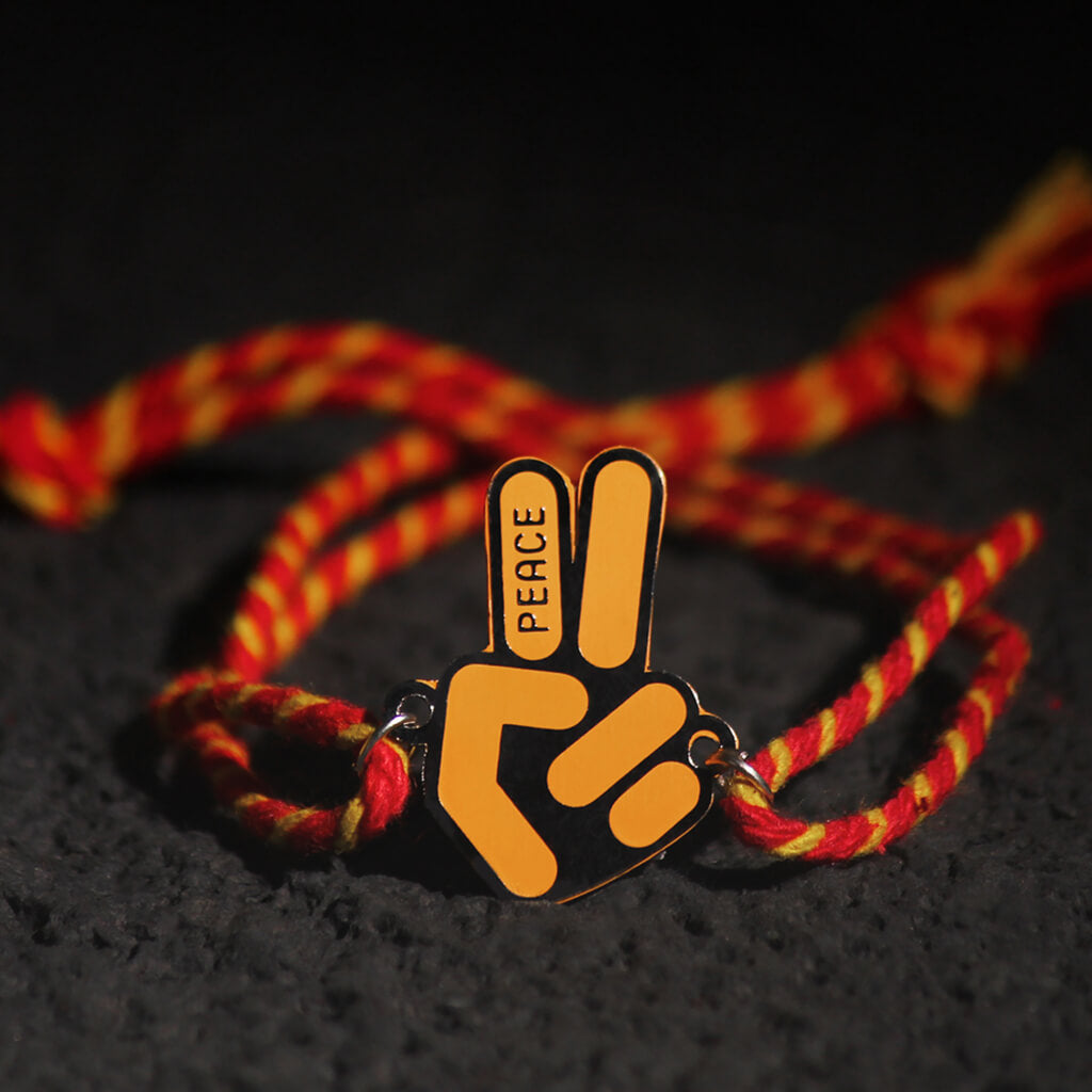 Peace Metallic Fancy Rakhi