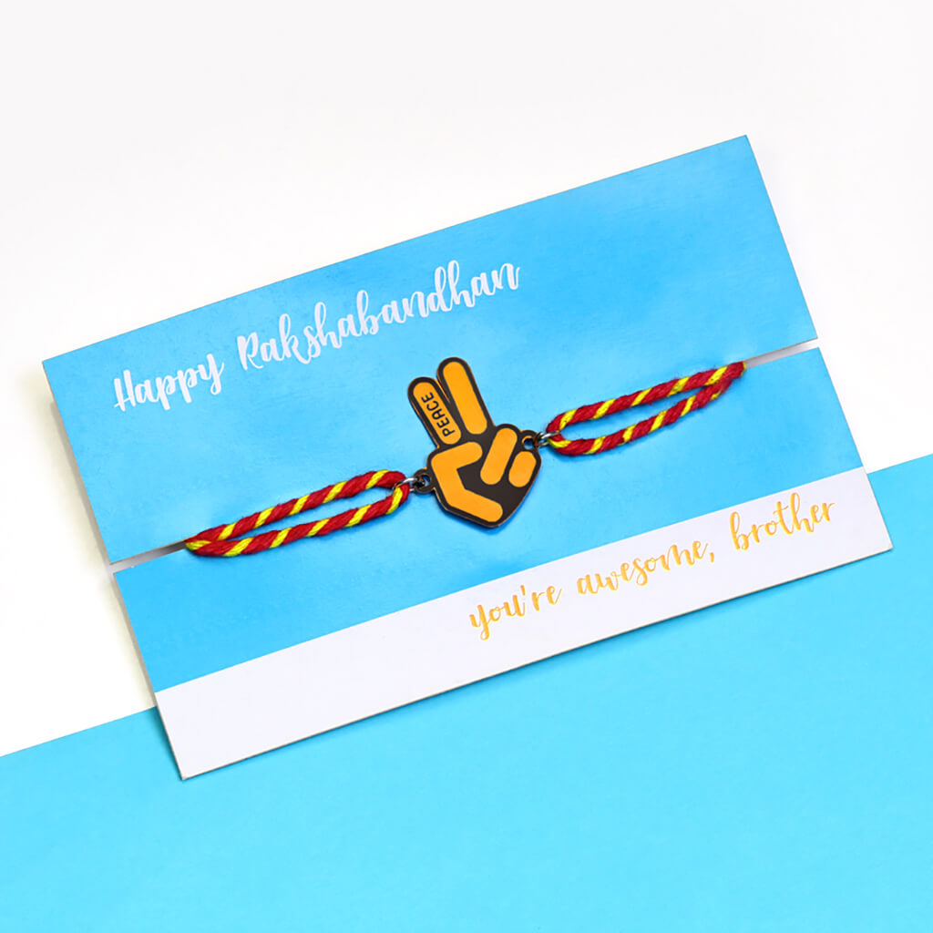 Peace Metallic Fancy Rakhi