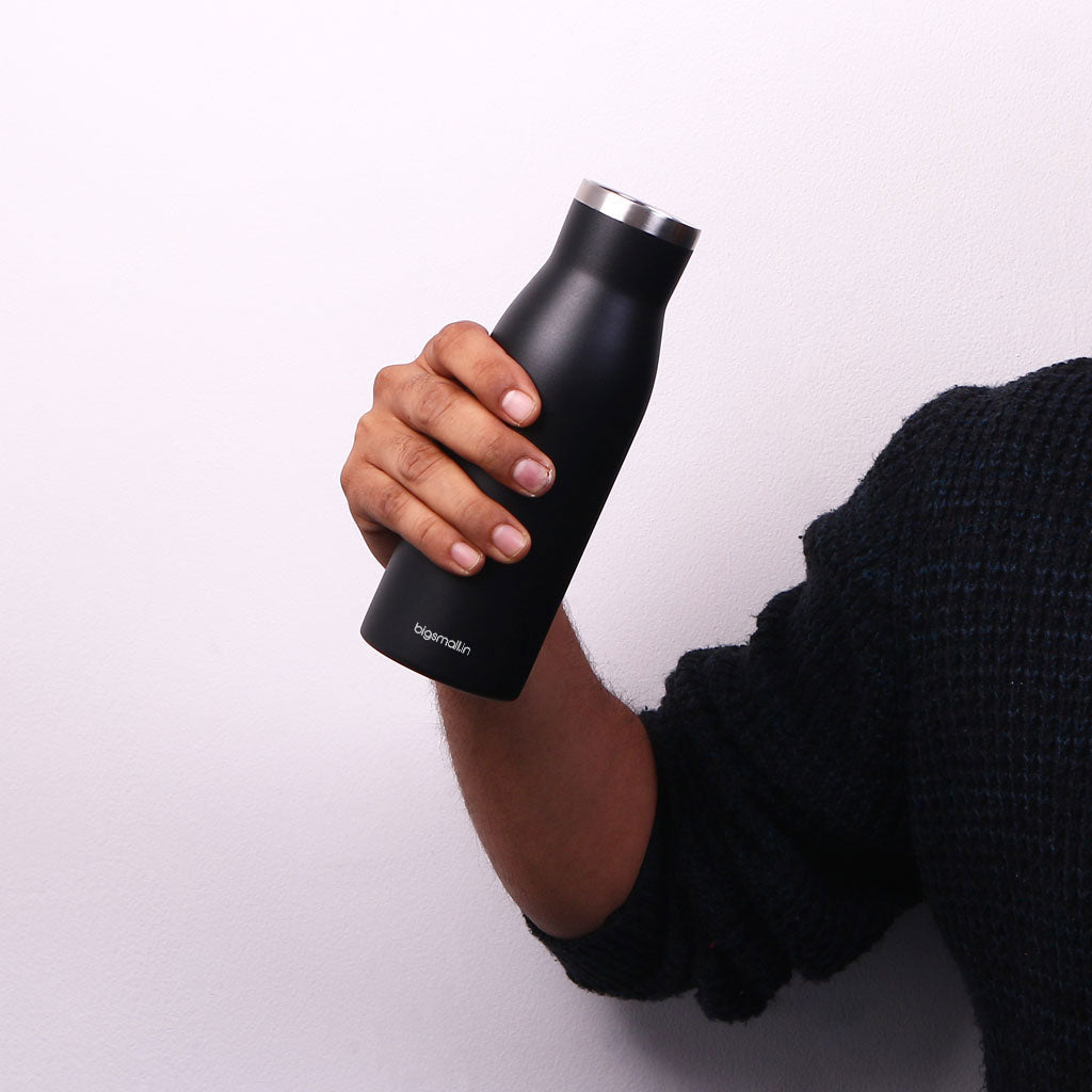 Stainless Steel Flask with Wooden Cap