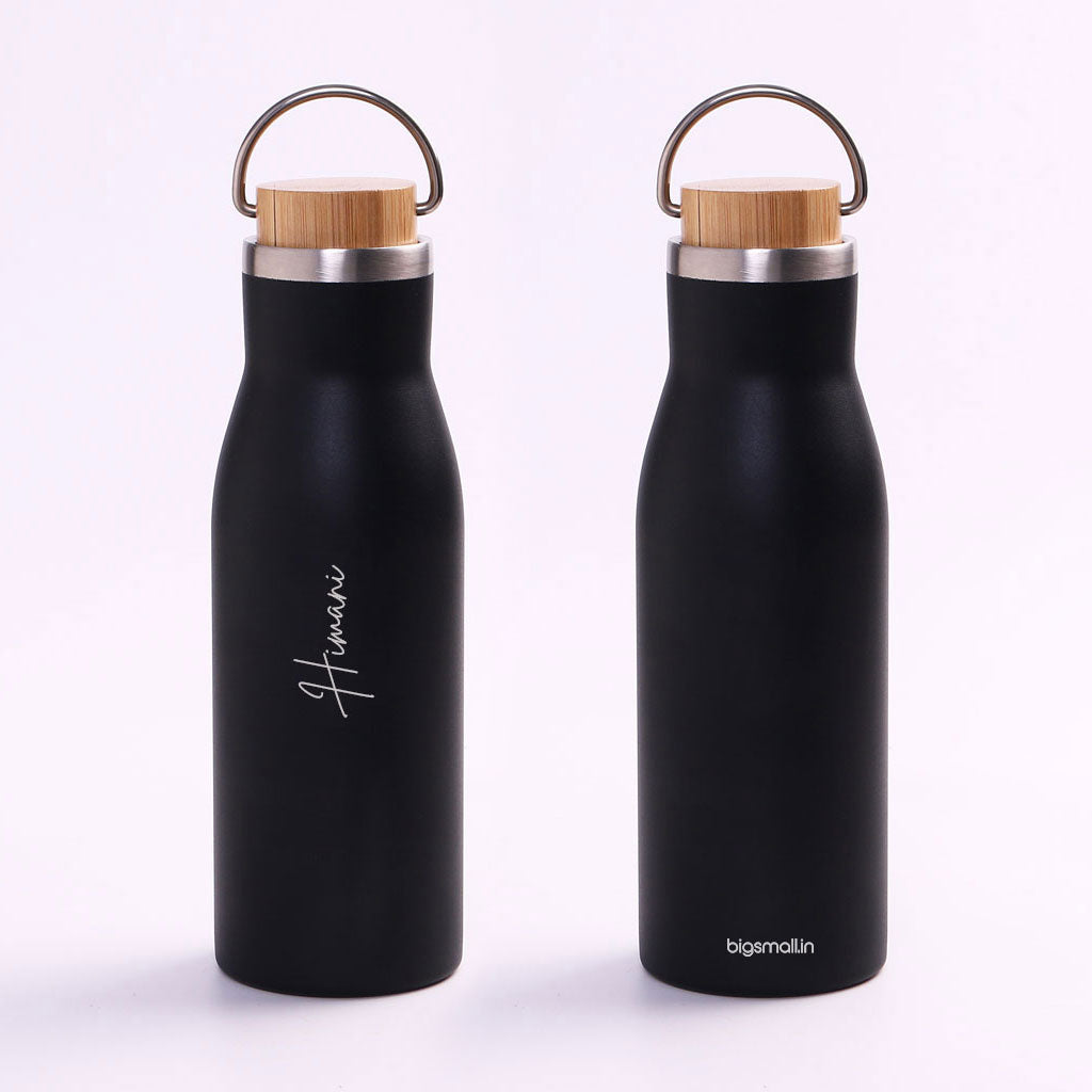 Stainless Steel Flask with Wooden Cap