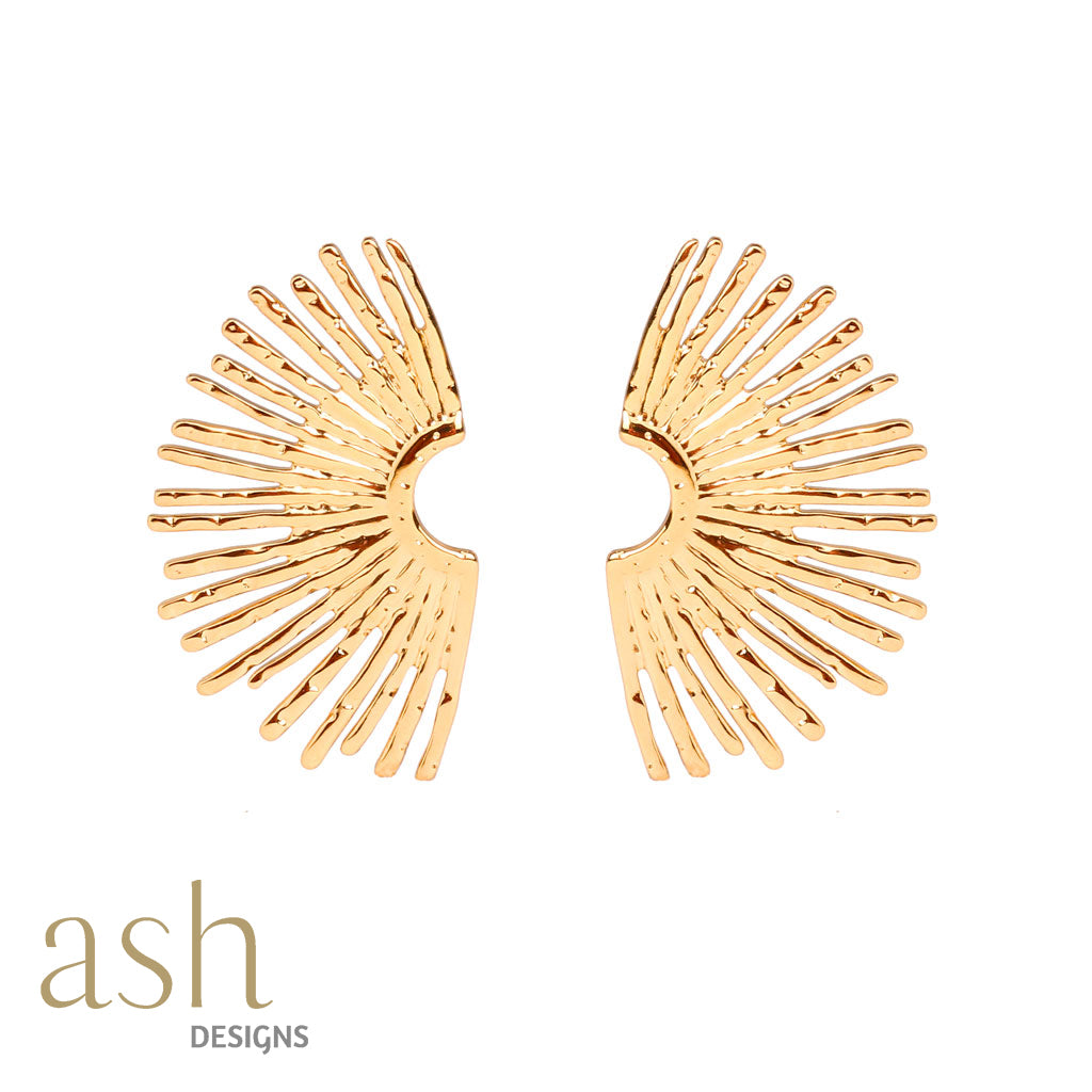 Solar Flare 18k Gold Plated Earrings