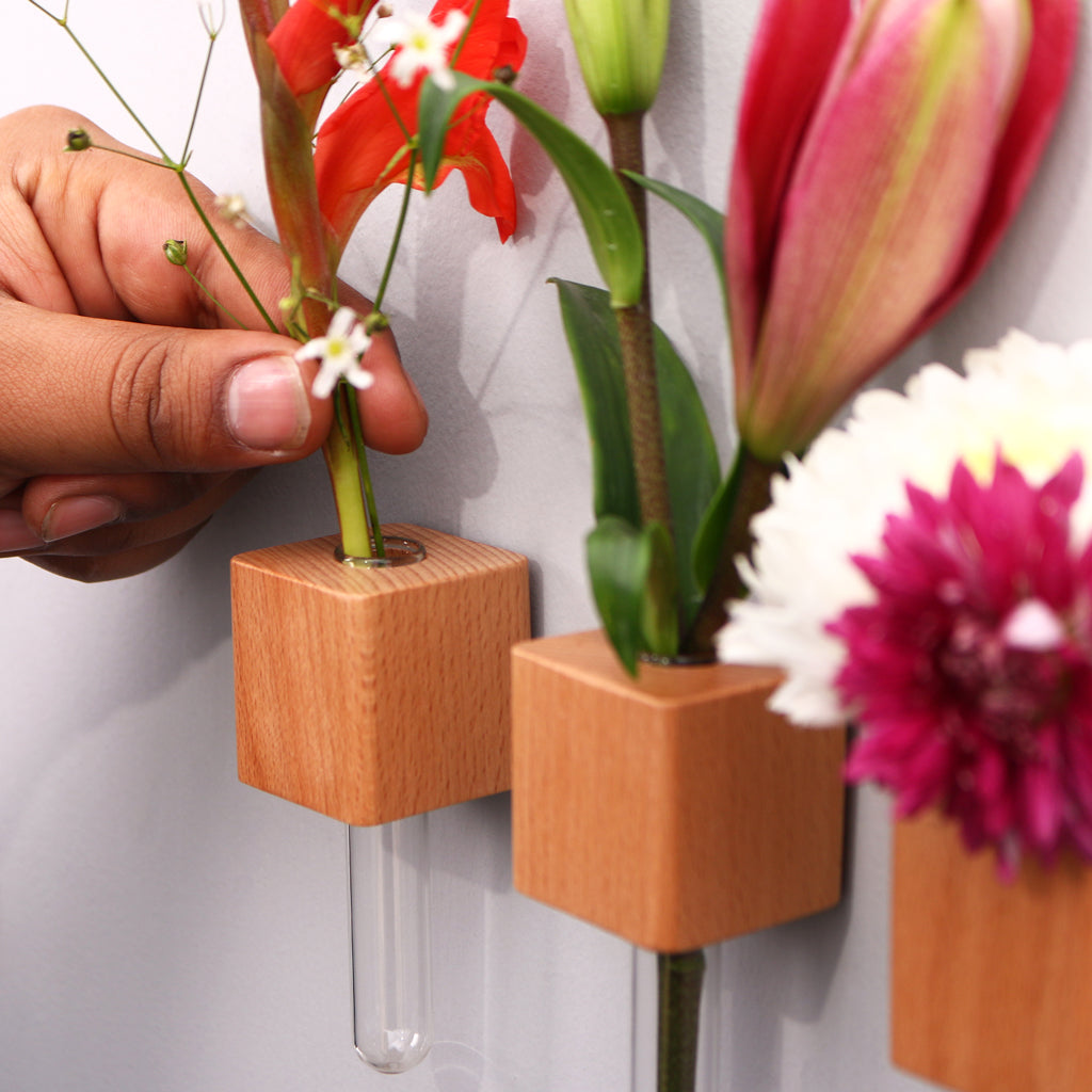 Wooden Planter Fridge Magnets
