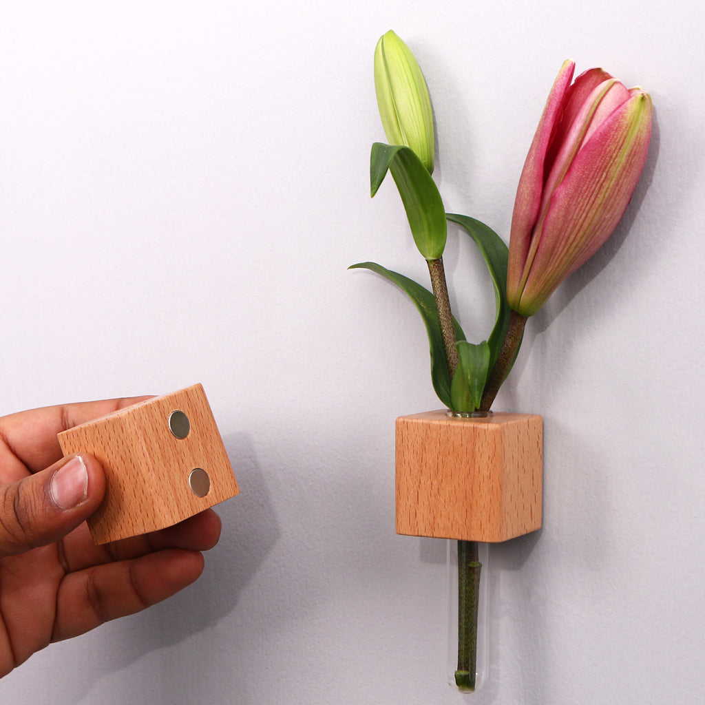 Wooden Planter Fridge Magnets