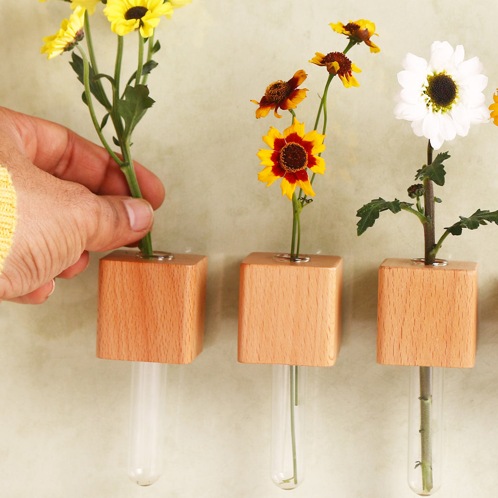Wooden Planter Fridge Magnets