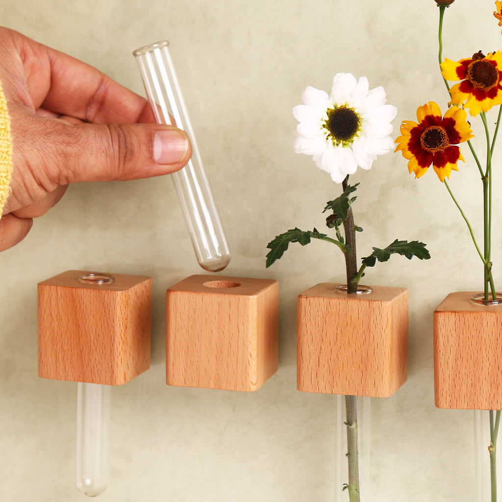 Wooden Planter Fridge Magnets