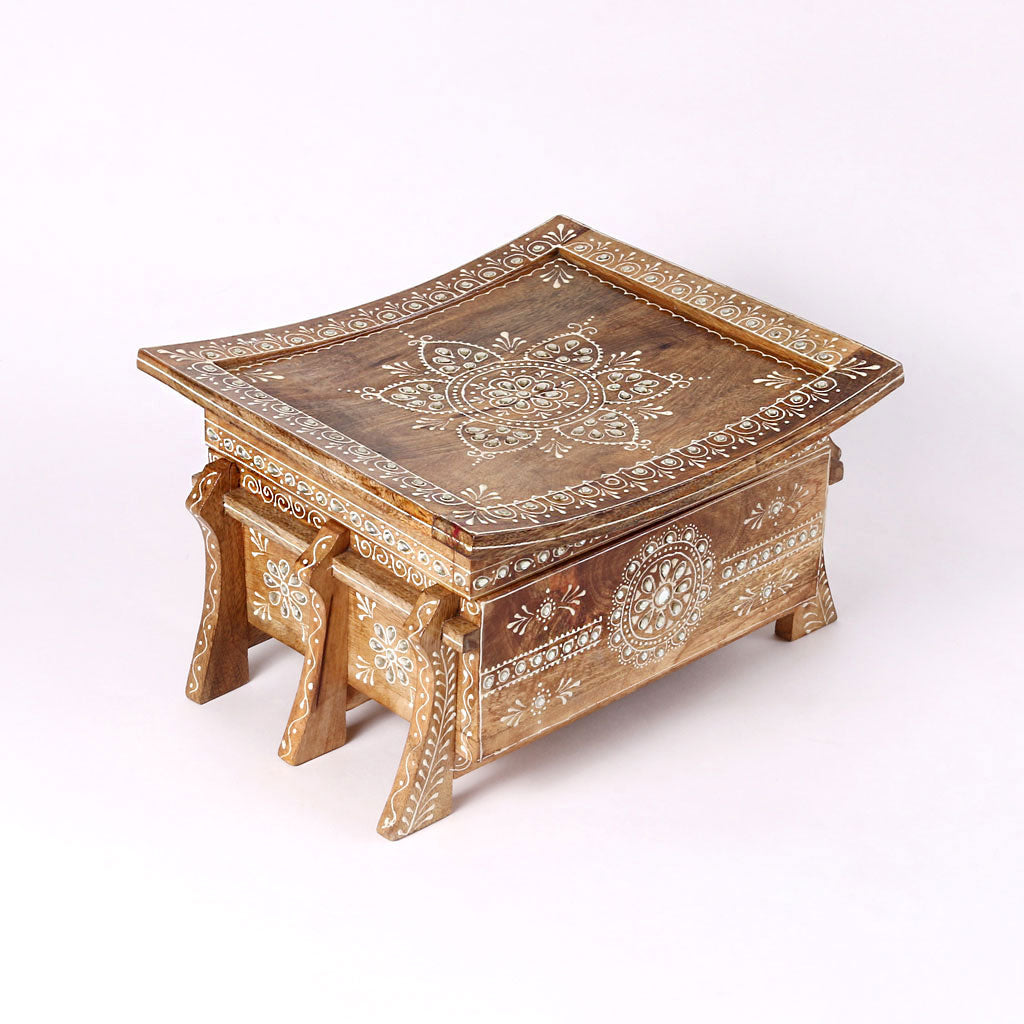 Wooden Book Stand and Storage Box