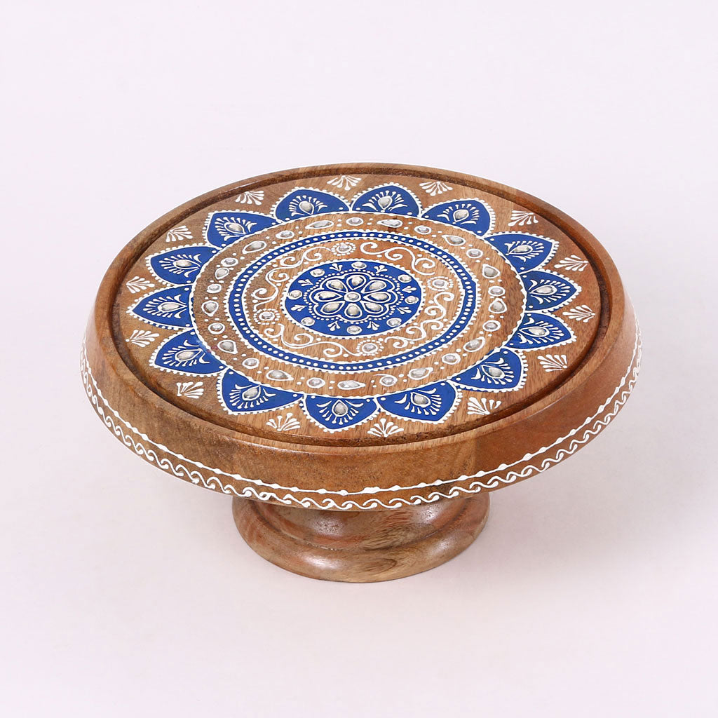 Mandala Wooden Cake Stand