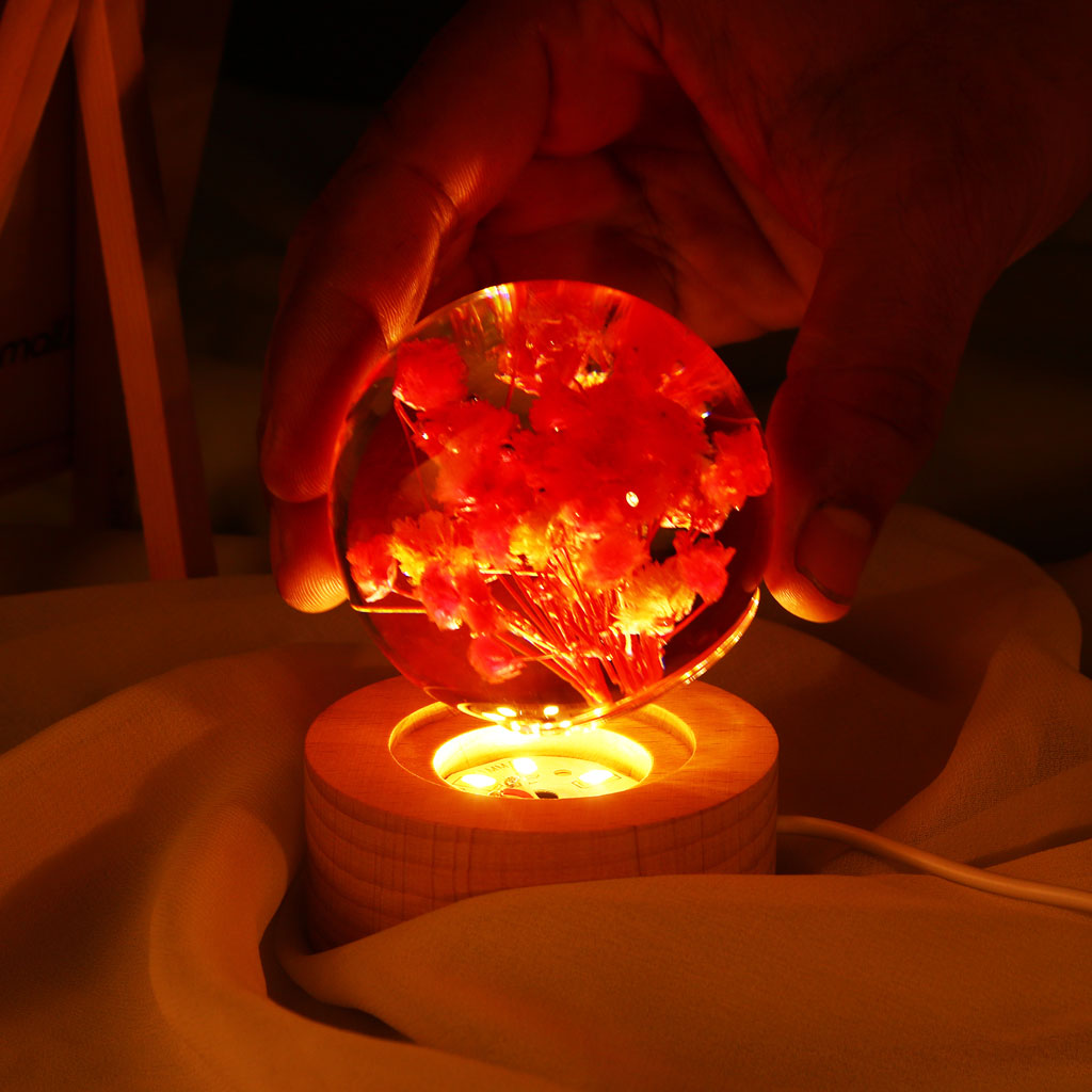 Immortal 3D Flower Crystal Lamp