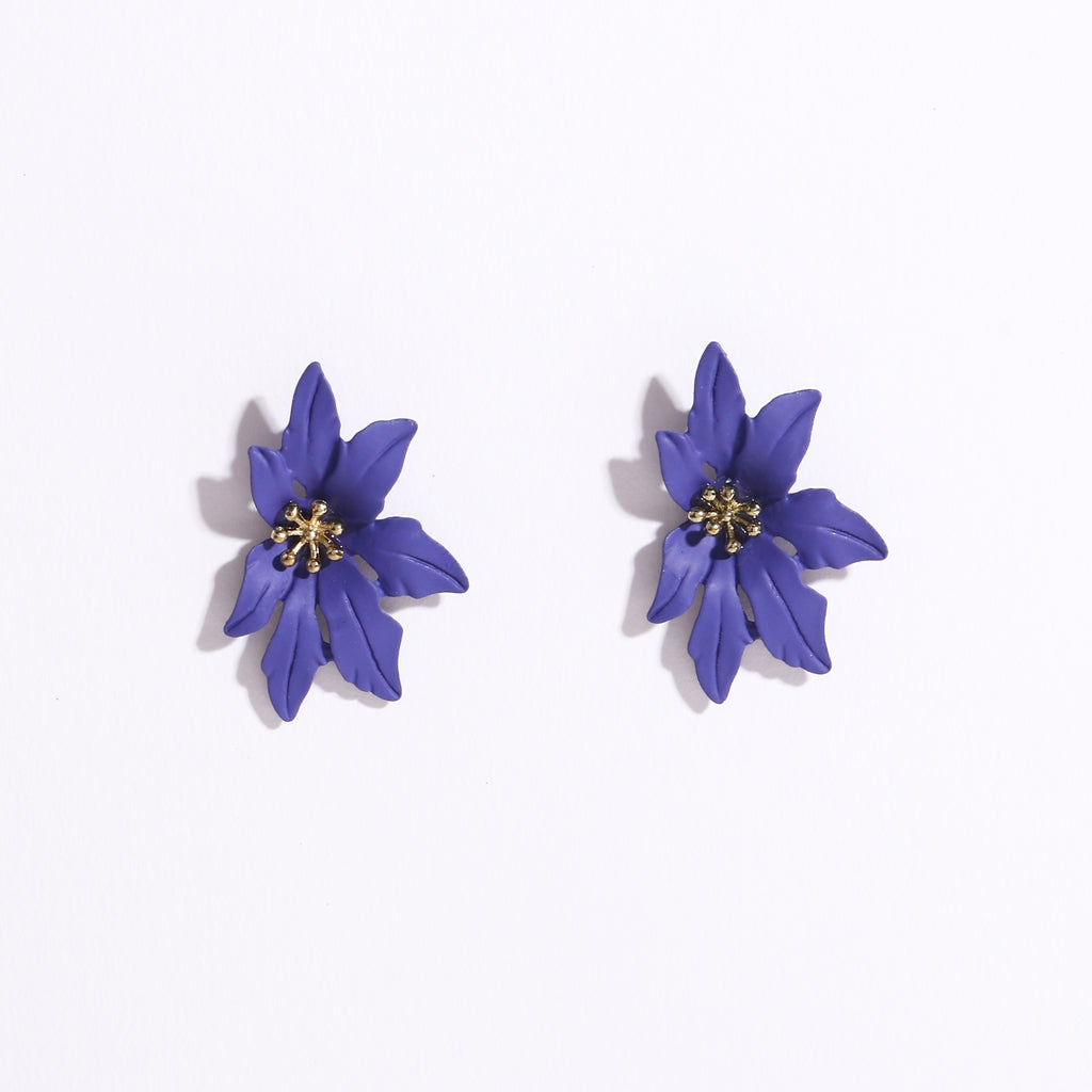 Violet Bloom Statement Earrings