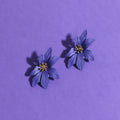 Violet Bloom Statement Earrings