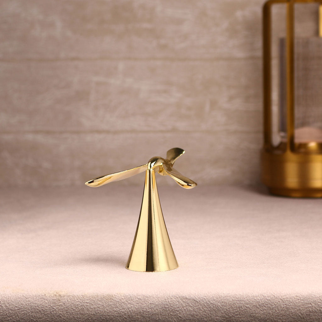 Metallic Desk Balancing Bird