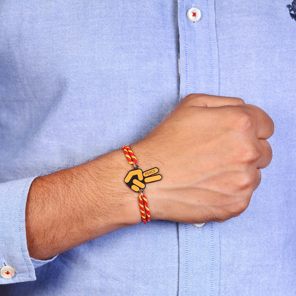 Peace Metallic Fancy Rakhi