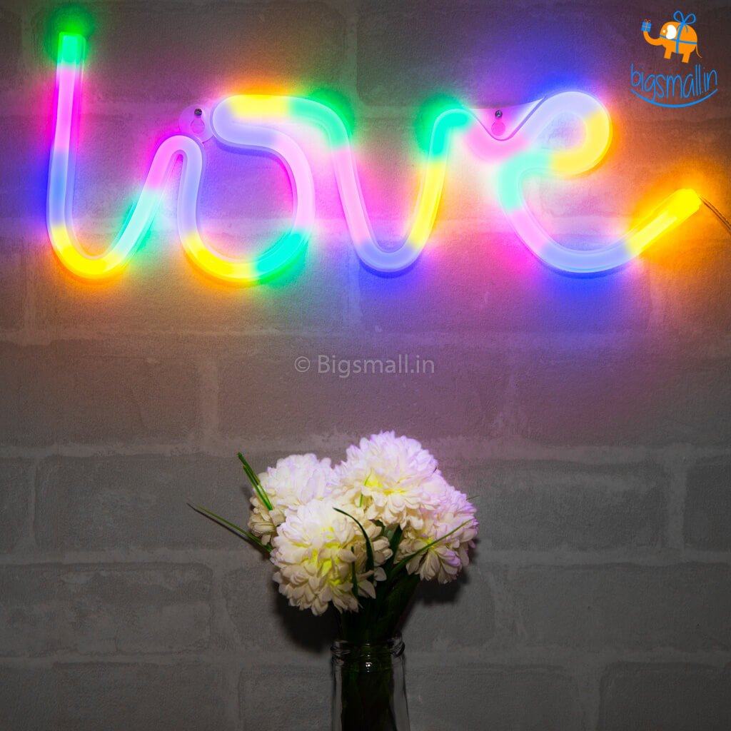 Multi-Colored Love LED Neon Lamp