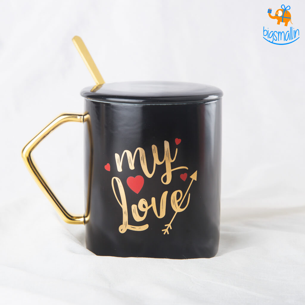 Be My Love Mug With Lid & Spoon