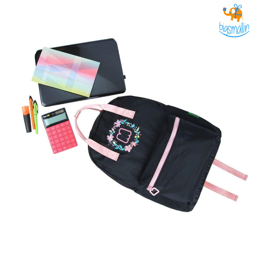 Floral Black Casual Backpack