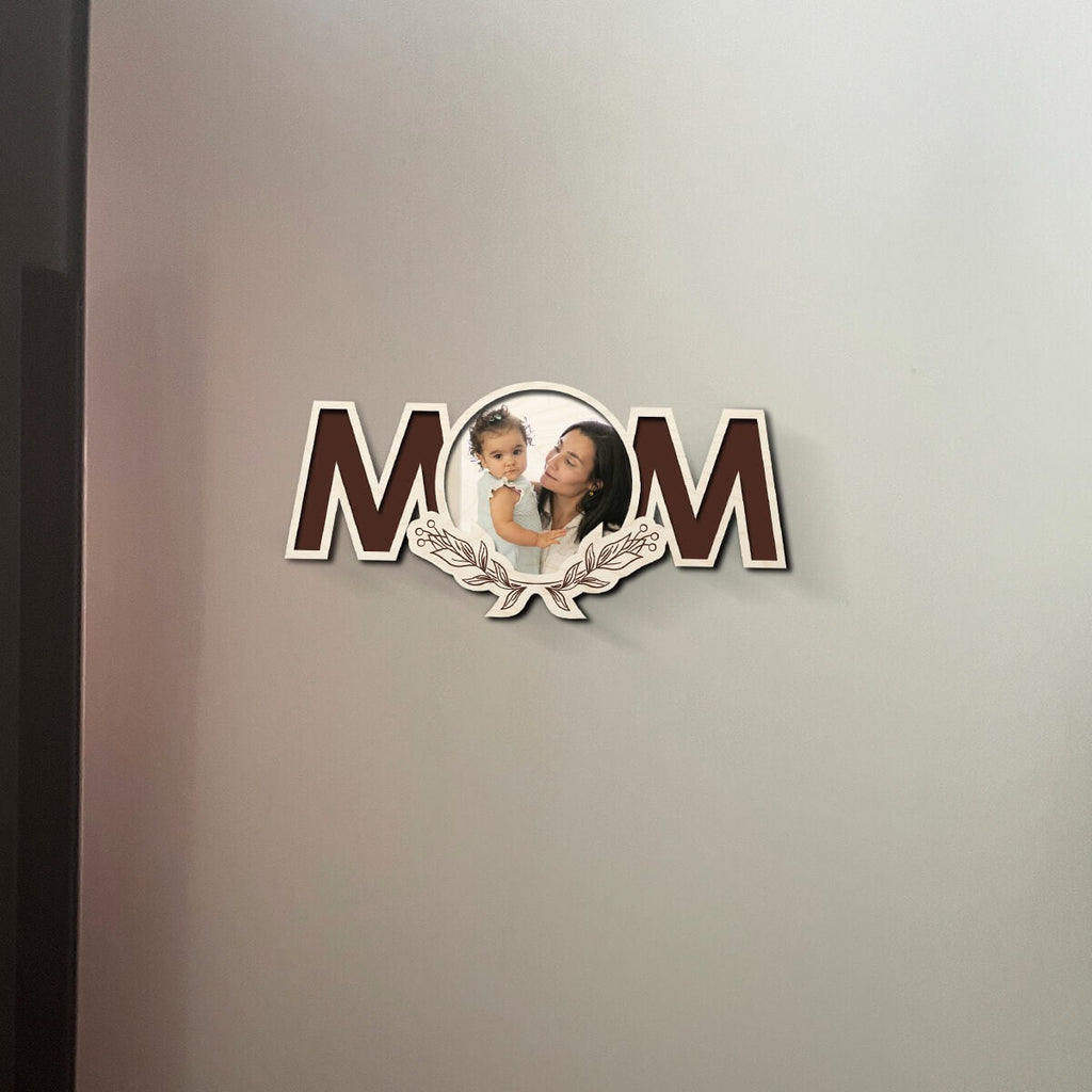 Personalized Mom Wooden Fridge Magnet